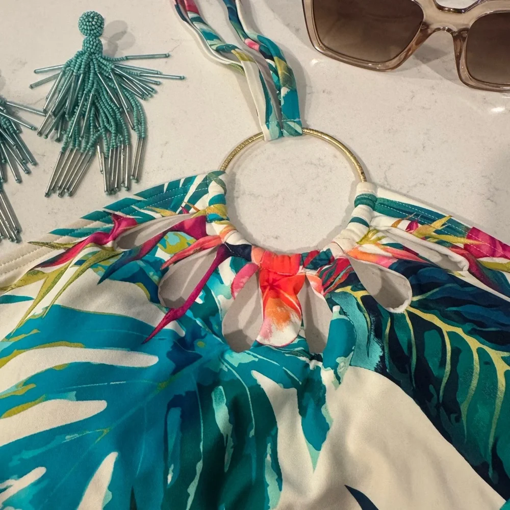 Vince Camuto Women’s Tropical Floral One Piece Swimsuit - Picture 7 of 11